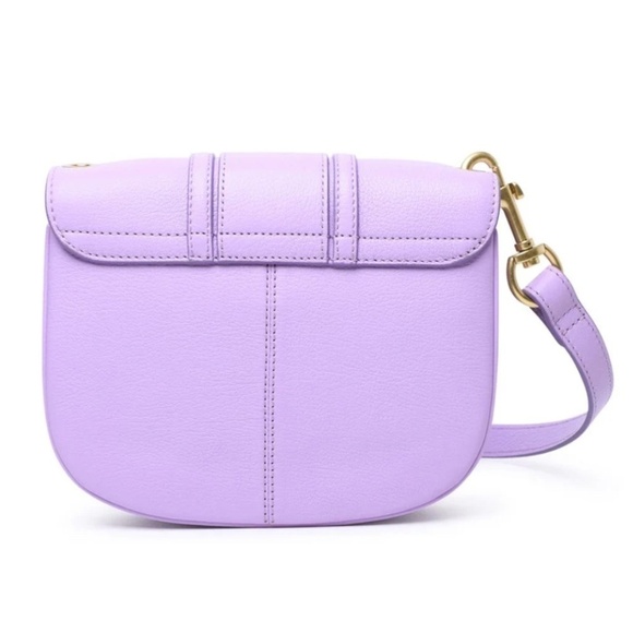 NWT SEE BY CHLOE LILAC Hana Flap Over Leather Crossbody New with Tag - Picture 3 of 9